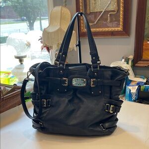Michael Kors Gansevoort Navy Blue Pebbled  Leather Shoulder Bag Crossbody Tote